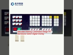 การพิมพ์ผ้าไหม การออกแบบที่กําหนดเอง PET Membrane Switch Digital Overlay