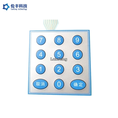 ราคาดี Custom Poly Membrane Switch คีย์บอร์ด 3M กาว Pantone Color ออนไลน์
