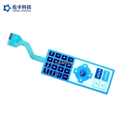 PET Tactile Keypad ปุ่มกดเมมเบรนกันน้ำพร้อมขั้วต่อ ZIF