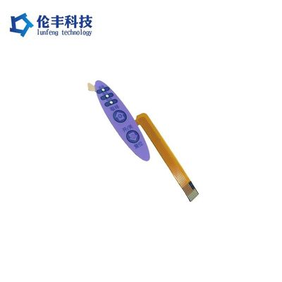 ราคาดี สวิตช์เมมเบรน PET ผิวเคลือบด้าน สีแดง และความต้านทานฉนวนอย่างน้อย 100 เมกะโอห์ม สำหรับแผงควบคุม ออนไลน์