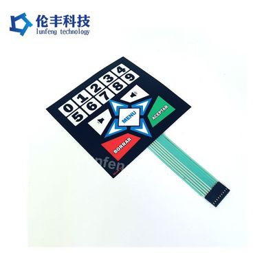 ราคาดี แรงกด 160-180 กรัม แป้นพิมพ์เมมเบรนแบบแบน รองรับช่วงอุณหภูมิ 20°C - 80°C เหมาะสำหรับแผงควบคุมอุตสาหกรรม ออนไลน์