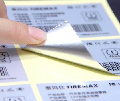 ราคาดี Silver Sticker Label with Temperature Resistance Up To 80°C, Permanent Or Removable Adhesive for Smooth Surfaces ออนไลน์