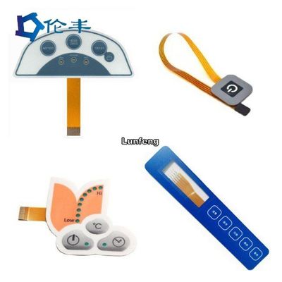 การพิมพ์ดิจิต้า FPC เมมเบรนสวิตช์การพิมพ์ซิลค์สกรีน EBG180 สวิตช์ปุ่มกดดิจิตอล